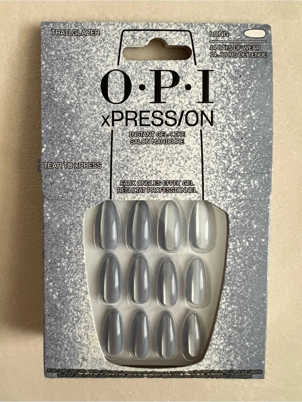 NEW OPI xPress/On Instant Gel-like Salon Nail Set in Trailglazer